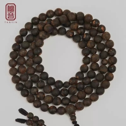 檀音沉水级野料正宗越南芽庄白奇楠沉香手串保真8mm108颗 41.23克